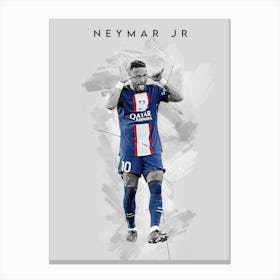 Neymar Jr Street Art Canvas Print