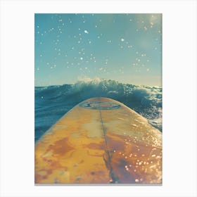 Surfboard In The Ocean Canvas Print