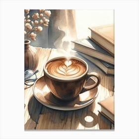 Coffee And Books Canvas Print