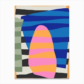 Abstract Stripe Minimal Collage 9 Canvas Print