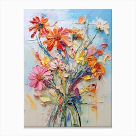 Abstract Flower Painting Gaillardia Canvas Print