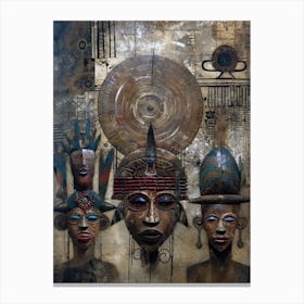 Masked Journeys: Immersing in African Tribal Beauty Canvas Print
