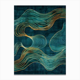 Abstract Wave Painting 4 Canvas Print