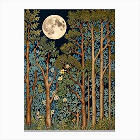 William Morris Moonlight In The Woods 98 Canvas Print