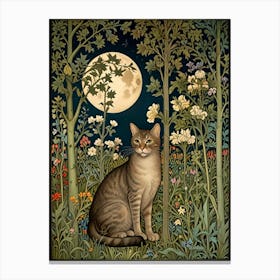 William Morris Cat In The Woods 15 Canvas Print