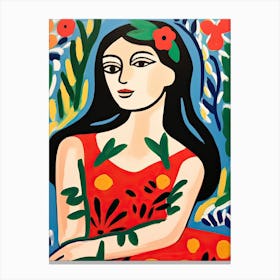 Hawaiian Girl Canvas Print