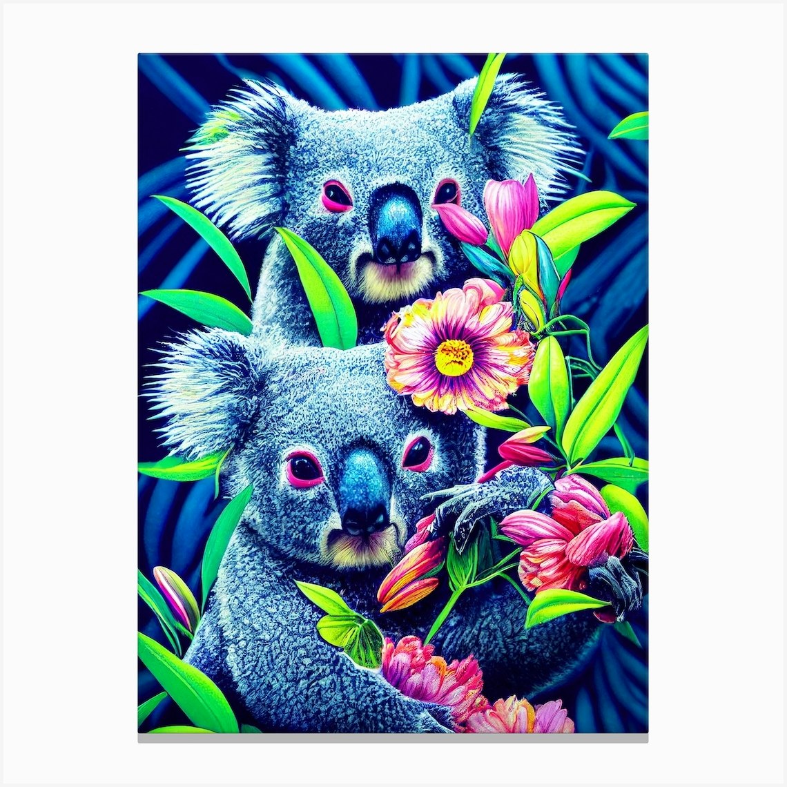 Colorful Koala Bears Canvas Print by Gloria Sánchez Art - Fy