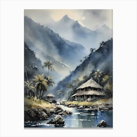 Bali In Summer Painting (1) Canvas Print