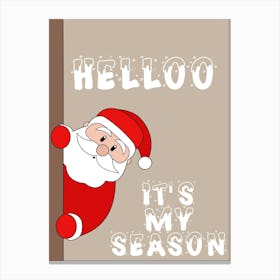 Santa Claus Funny Christmas Canvas Print