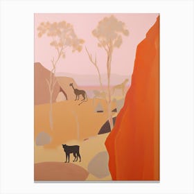 Thar Desert   Asia (India And Pakistan), Contemporary Abstract Illustration 2 Canvas Print