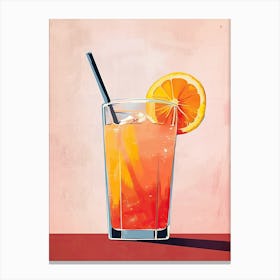 Orange Margarita, Minimalism Canvas Print