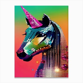 Sequin Unicorn Canvas Print