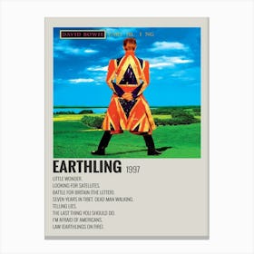 David Bowie Earthling 1997 Poster Decor 1 Canvas Print