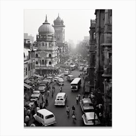 Mumbai, India, Black And White Old Photo 1 Canvas Print