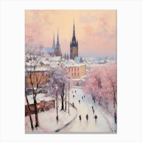 Dreamy Winter Painting Krakow Poland 4 Canvas Print