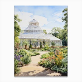 Royal Botanical Gardens Kew Uk Watercolour 1 Canvas Print