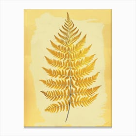 Vintage Illustration Autumn Fern 2 Canvas Print