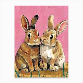 Two Rabbits Canvas Print Canvas Print