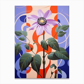Passionflower 2 Hilma Af Klint Inspired Pastel Flower Painting Canvas Print