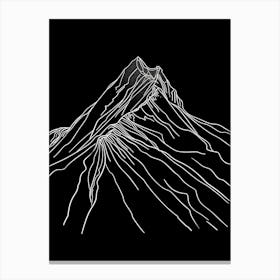 Ben More Mull Mountain Line Drawing 3 Canvas Print