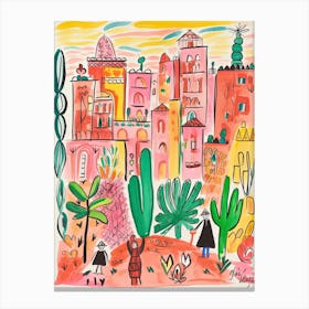 Mexico, Dreamy Storybook Illustration 3 Canvas Print