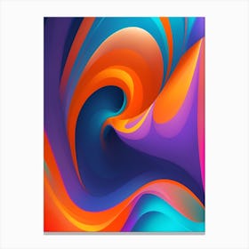 Abstract Colorful Waves Vertical Composition 91 Canvas Print
