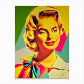 Ingrid Bergman Colourful Pop Movies Art Movies Canvas Print