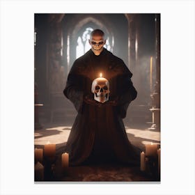 Skull Priest Canvas Print