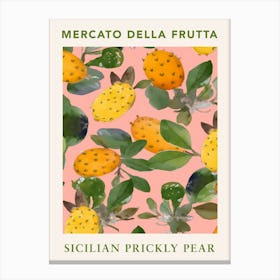 Sicilian Prickly Pear Fruit Market Poster Canvas Print