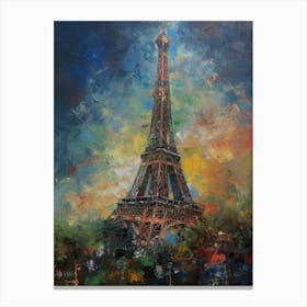 Eiffel Tower Paris France Monet Style 23 Canvas Print