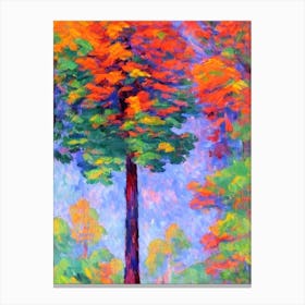 Redwood tree Abstract Block Colour Canvas Print