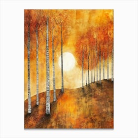 Autumn Birch Trees 1 Canvas Print