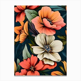 Seamless Floral Pattern 42 Canvas Print