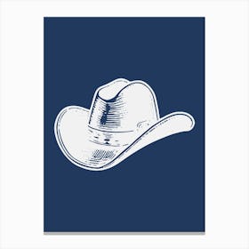 Navy Cowboy Hat Stampe su tela