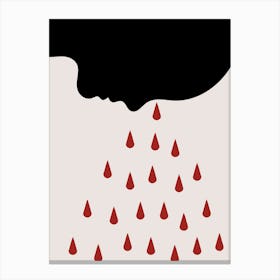 Blood Drops Falling From A Head Lienzos