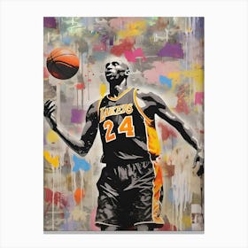 Kobe Bryant Pop Art Graffiti Canvas Print