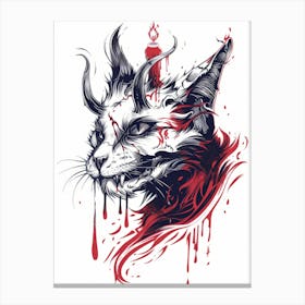 Bloody Cat 1 Canvas Print