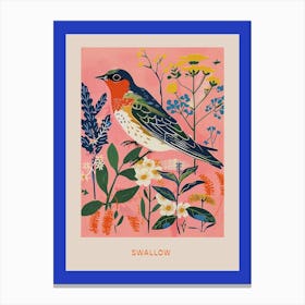 Spring Birds Poster Swallow 6 Canvas Print