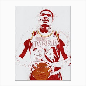 Hakeem Olajuwon Houston Rockets Canvas Print