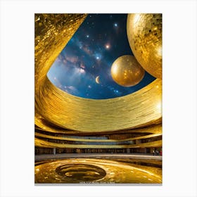 Golden Spheres Canvas Print