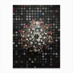 Vintage Brimeura Flower Wreath on Dot Bokeh Pattern n.0169 Canvas Print