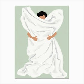 Man Wrapped In A Blanket Canvas Print