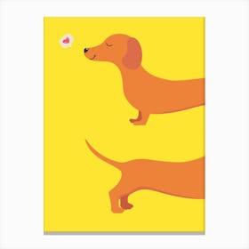 Dachshunds Canvas Print