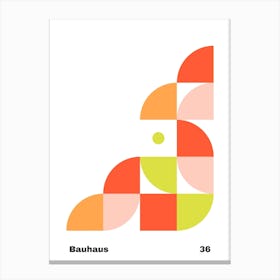 Geometric Bauhaus Poster 36 Canvas Print