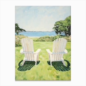 Adirondack Chairs - expressionism 1 Canvas Print