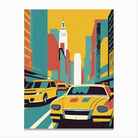 New York City Taxis 3 Canvas Print