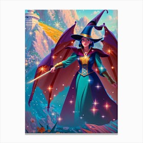 Witch With A Wand Canvas Print