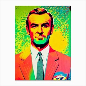 Sean Connery Colourful Pop Movies Art Movies Canvas Print