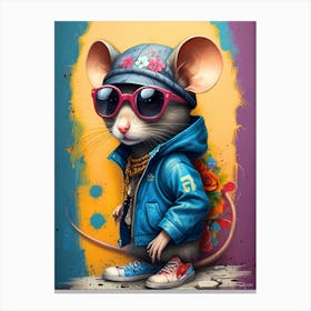 Hip Hop Mouse Canvas Print