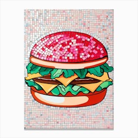 Mosaic Burger 1 Canvas Print